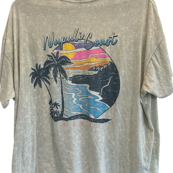 Wild Fable Napali Coast Kauai Hawaii Green White Graphic Tee T-Shirt Size XXL - Picture 5 of 5